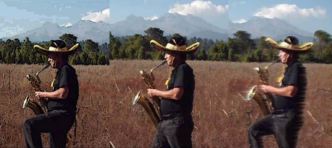 Matthias Otto plays the Saxophone for the sleeping White Woman Iztaccíhuatl, Puebla State, Mexico.
-- www.jazz-digestivo.org